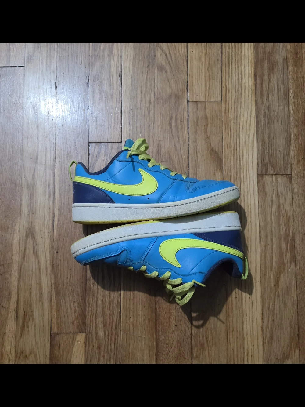 Nike Kids' Blue & Lime Low-Top Sneakers